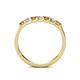 4 - Fiala 2.70 mm Citrine and Diamond 7 Stone Wedding Band 