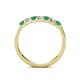 5 - Fiala 2.70 mm Emerald and Diamond 7 Stone Wedding Band 
