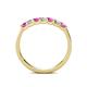4 - Fiala 2.70 mm Pink Sapphire and Diamond 7 Stone Wedding Band 