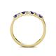 4 - Fiala 2.70 mm Iolite and Diamond 7 Stone Wedding Band 