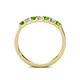 4 - Fiala 2.70 mm Peridot and Diamond 7 Stone Wedding Band 