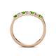 4 - Fiala 2.70 mm Peridot and Diamond 7 Stone Wedding Band 
