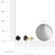 4 - Kenna Black Diamond (5mm) Martini Solitaire Stud Earrings 