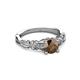 3 - Carina Signature Smoky Quartz and Diamond Engagement Ring 