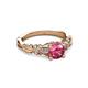 3 - Carina Signature Pink Tourmaline and Diamond Engagement Ring 