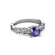 3 - Carina Signature Iolite and Diamond Engagement Ring 