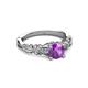3 - Carina Signature Amethyst and Diamond Engagement Ring 