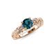 4 - Carina Signature Blue and White Diamond Engagement Ring 