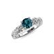 4 - Carina Signature Blue and White Diamond Engagement Ring 