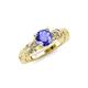 4 - Carina Signature Tanzanite and Diamond Engagement Ring 