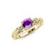 4 - Carina Signature Amethyst and Diamond Engagement Ring 