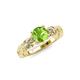4 - Carina Signature Peridot and Diamond Engagement Ring 
