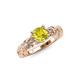 4 - Carina Signature Yellow and White Diamond Engagement Ring 