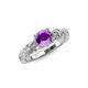 4 - Carina Signature Amethyst and Diamond Engagement Ring 