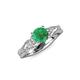 4 - Belinda Signature Emerald and Diamond Engagement Ring 