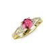 4 - Belinda Signature Pink Tourmaline and Diamond Engagement Ring 
