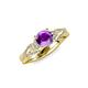 4 - Belinda Signature Amethyst and Diamond Engagement Ring 