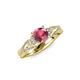 4 - Belinda Signature Rhodolite Garnet and Diamond Engagement Ring 