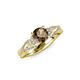 4 - Belinda Signature Smoky Quartz and Diamond Engagement Ring 