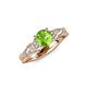 4 - Belinda Signature Peridot and Diamond Engagement Ring 