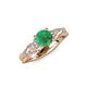 4 - Belinda Signature Emerald and Diamond Engagement Ring 