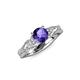 4 - Belinda Signature Iolite and Diamond Engagement Ring 