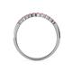 5 - Clara 2.40 mm Pink Tourmaline 10 Stone Wedding Band 