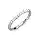 3 - Clara 2.40 mm White Sapphire 10 Stone Wedding Band 