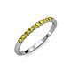 3 - Clara 2.40 mm Yellow Diamond 10 Stone Wedding Band 