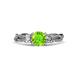 3 - Alika Signature Peridot and Diamond Three Stone Engagement Ring 