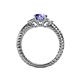 5 - Lucine Signature Three Stone with Side Diamond Engagement Ring 