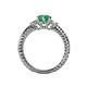 5 - Lucine Signature Three Stone with Side Diamond Engagement Ring 