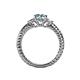 5 - Lucine Signature Three Stone with Side Diamond Engagement Ring 