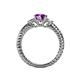 5 - Lucine Signature Three Stone with Side Diamond Engagement Ring 