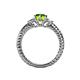 5 - Lucine Signature Three Stone with Side Diamond Engagement Ring 