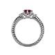 5 - Lucine Signature Three Stone with Side Diamond Engagement Ring 