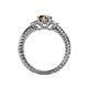 5 - Lucine Signature Three Stone with Side Diamond Engagement Ring 