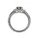5 - Lucine Signature Three Stone with Side Diamond Engagement Ring 