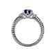5 - Lucine Signature Three Stone with Side Diamond Engagement Ring 