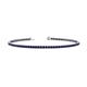 1 - Leslie 2.00 mm Blue Sapphire Eternity Tennis Bracelet 
