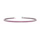 1 - Leslie 2.00 mm Pink Sapphire Eternity Tennis Bracelet 