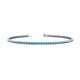 1 - Leslie 2.00 mm Blue Topaz Eternity Tennis Bracelet 