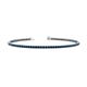 1 - Leslie 2.00 mm Blue Diamond Eternity Tennis Bracelet 