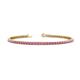 1 - Leslie 2.40 mm Pink Sapphire Eternity Tennis Bracelet 