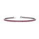 1 - Leslie 2.40 mm Pink Tourmaline Eternity Tennis Bracelet 