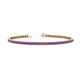 1 - Leslie 2.40 mm Amethyst Eternity Tennis Bracelet 