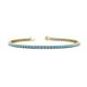 1 - Leslie 2.40 mm Blue Topaz Eternity Tennis Bracelet 