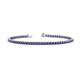 1 - Leslie 2.40 mm Iolite Eternity Tennis Bracelet 