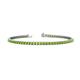 1 - Leslie 2.40 mm Peridot Eternity Tennis Bracelet 