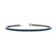 1 - Leslie 2.40 mm Blue Diamond Eternity Tennis Bracelet 